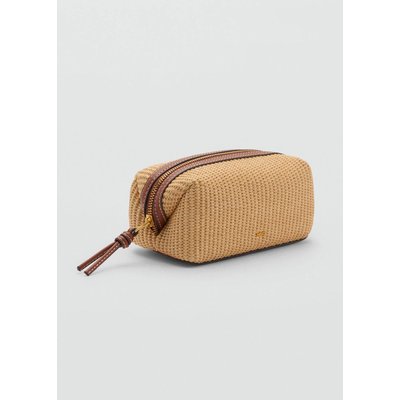 Trousse de maquillage effet raphia MANGO
