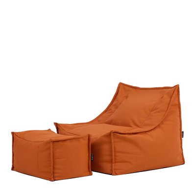 Pouf fauteuil et repose-pieds d'extérieur en oléfine toutes saisons Oeko-Tex® - ALTO ICON