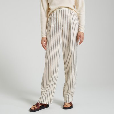 Pantalon droit à pinces rayé AGNETA SAMSOE AND SAMSOE
