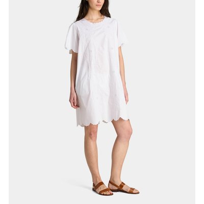 Robe Droite Ample Courte Colibri Broderies Coton Bio GALERIES LAFAYETTE