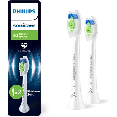 Brossette dentaire Sonicare lot de 2 - HX6062/87 white Optimal W2 PHILIPS