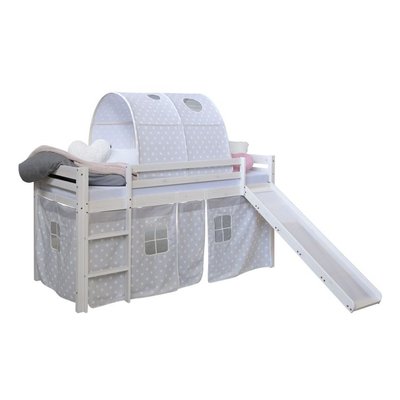 Lits mi-haut 90x200 cm avec Toboggan Matelas HOMESTYLE4U