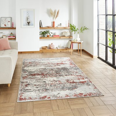 Metallic Distressed Abstract Rug SO'HOME