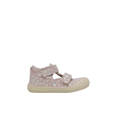 Sandales semi-fermées en suède avec imprimé coeur PUFFY NATURINO
