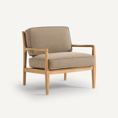 Coussins polyester natté chiné pour fauteuil Dilma AM.PM