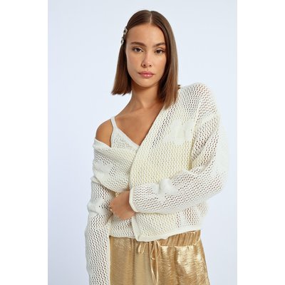 Cardigan en crochet fleurs LILI SIDONIO