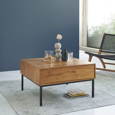 Table basse en teck massif et métal LINA BERAH GETAH