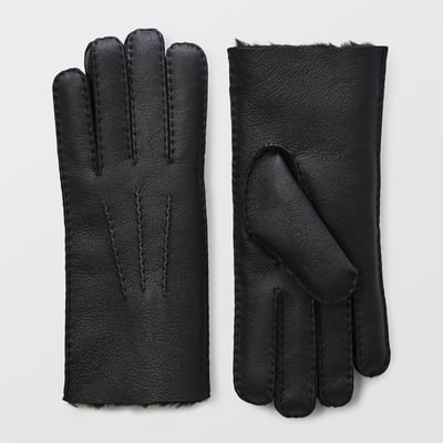 Gants cuir en peau lainée MONOPRIX