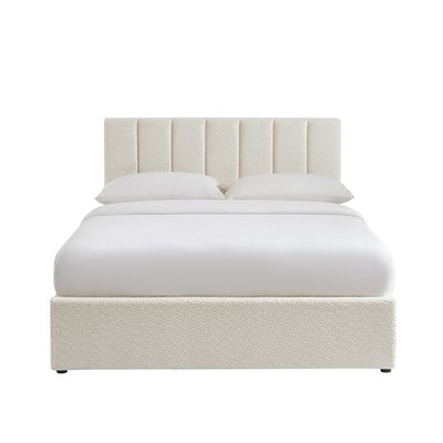 Lit coffre matelassé en tissu 160x200cm- BILLIE DRAWER