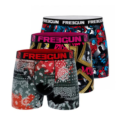 Lot De 3 Boxers Surprise Microfibre FREEGUN
