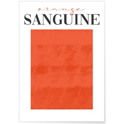 Affiche Orange Sanguine L'AFFICHERIE