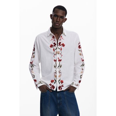 Chemise à manches longues brodée de fleurs DESIGUAL