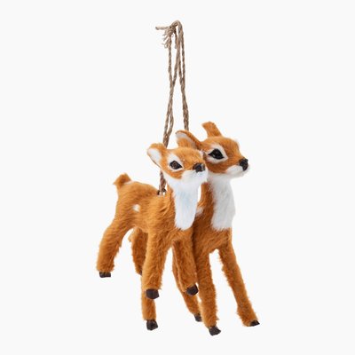Lot de 2 ornements animaux : maman biche et bébé faon MONOPRIX