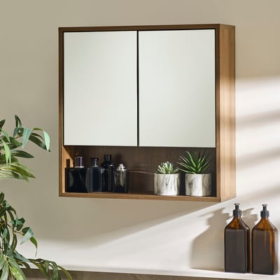 Henly 2 Mirrored-Door Bathroom Wall Cabinet SO'HOME