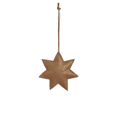 Suspension décorative de noël étoile en cuir H13 SIA DECO