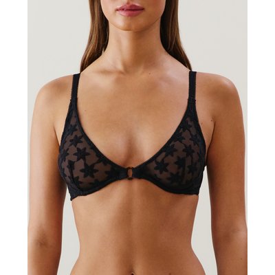 Soutien-gorge triangle avec broderies noir TORTUEIZ UNDIZ