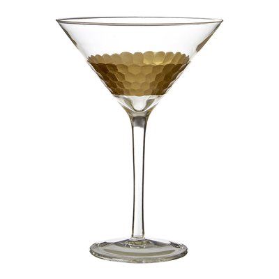 Set of 2 Gold Honeycomb Cocktail Glasses SO'HOME