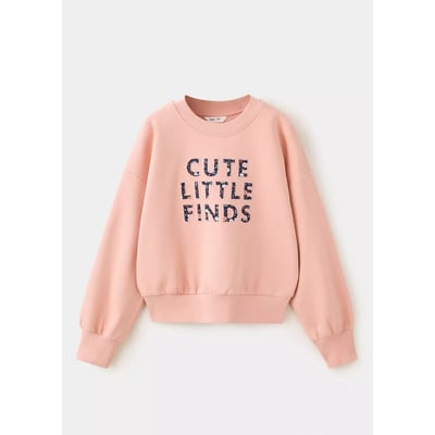 Sweat coton inscription imprimée MANGO KIDS