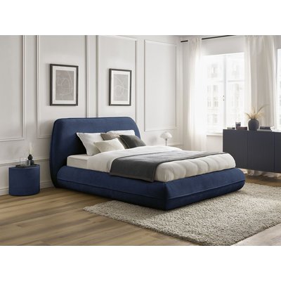 Lit coffre bois et panneaux de particules tissu texturé, LIAM BOBOCHIC
