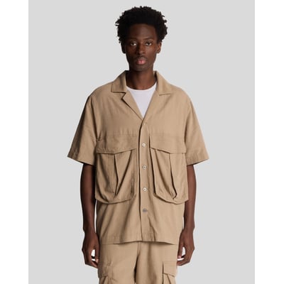 Chemise en coton et lin col revers LYLE & SCOTT