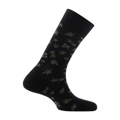Mi-chaussettes en coton motif herbier MADE IN FRANCE KINDY