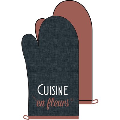 Gant et Manique polycoton, Cuisine des coqs C DESIGN HOME TEXTILE