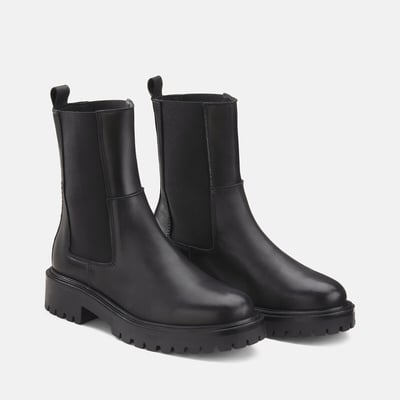 Notched Sole Leather Chelsea Boots LA REDOUTE COLLECTIONS