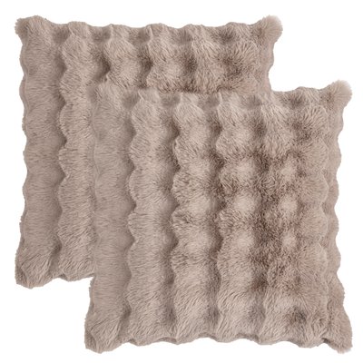 Housses de coussin imitation fourrure ALINE-lot de 2 MAGMA HEIMTEX