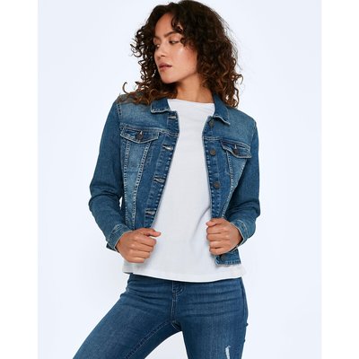 Denim Cropped Buttoned Jacket NOISY MAY