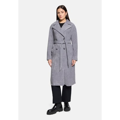 Manteau Long Ceinturé Beige - Taille Unique - Style Trench En Laine - Marque New Collection - Neuf Avec étiquettes