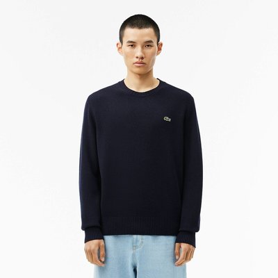 Pullover mit rundem Ausschnitt, Glattstrick aus kardierter Wolle LACOSTE
