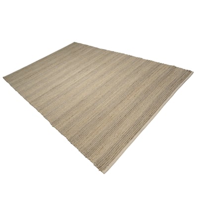 Tapis rectangulaire 160 x 230 cm jute et coton beige / noir PIER IMPORT