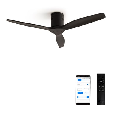 Ventilateur de plafond 40W sans lumière avec Wi-Fi WIND CALM NATURAL WOOD CREATE