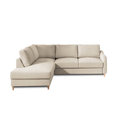 Canapé d'Angle Convertible en Tissu toucher cachemire 5 places - WILL LISA DESIGN