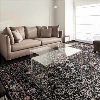 Dark Vintage Floral Rug SO'HOME