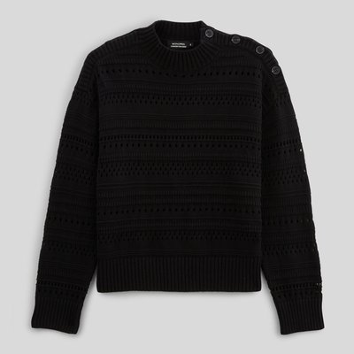 Pull col montant maille ajourée MONOPRIX
