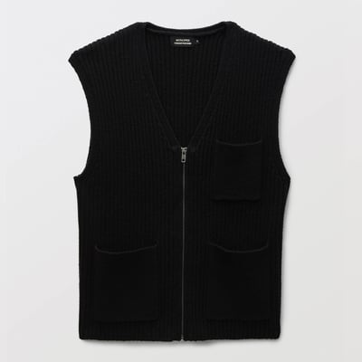Veste zippée maille avec poches contenant de la laine MONOPRIX