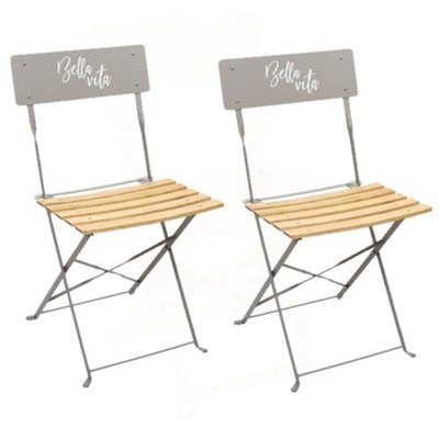 Lot de 2 Chaises pliantes Bella Vita TOILINUX