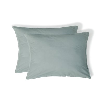 Taie d'oreiller brodée (x2) coton lavé LUNA FEBRONIE