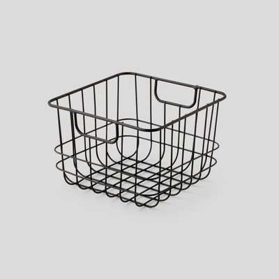 Panier Metal filaire noir carré MONOPRIX MAISON