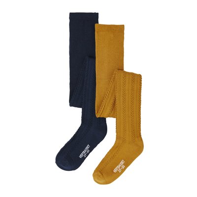 Lot de 2 collants torsades VERTBAUDET