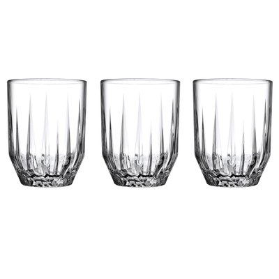 Set de 3 verres à eau en verre transparent 25cl WADIGA