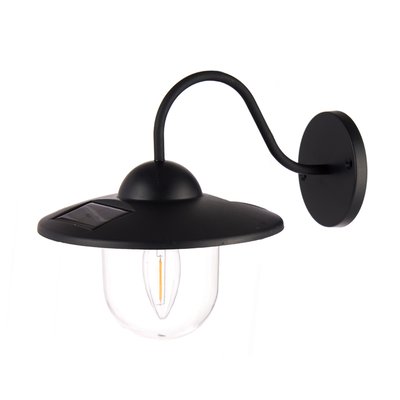 Lampe solaire murale en plastique noir WADIGA