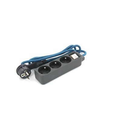 Bloc Multiprises 3 X 16 A Gris Câble Bleu CHACON