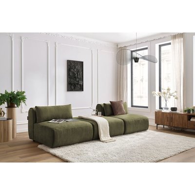Canapé modulable 3 places en tissu texturé, JEANNE BOBOCHIC