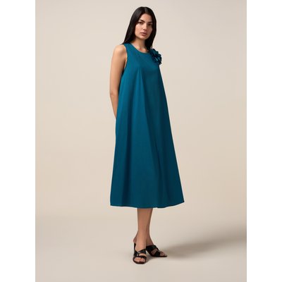 Robe coupe en A réalisée en popeline légère en mélange de coton OLTRE