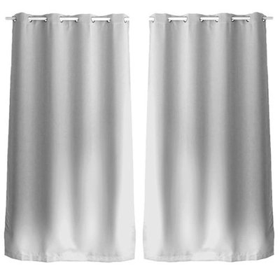 Lot de 2 Rideaux uni avec œillets TOILINUX