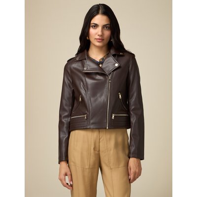 Blouson motard en tissu enduit souple teinte unie OLTRE