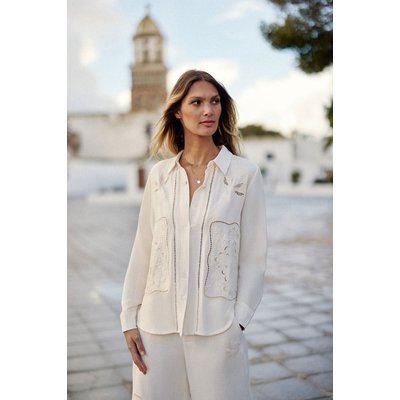 Chemisier manches longues col chemise uni CLAUDIE LA PETITE ETOILE