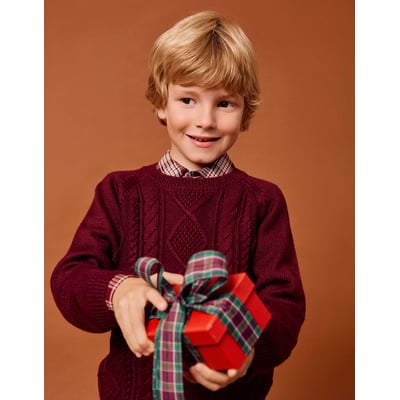 Pull en mélange de laine avec détails torsadés You&Me ZIPPY